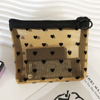 Makeup Bag Outdoor Personalized Transparent Nylon Mesh Cosmetic Bags Pouch Travel Organizer Zipper Beach Makeup Women's Purse