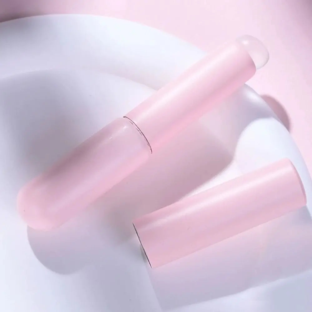 Silicone Angled Round Head Lip Brushes Lipstick Brush Applicator Reusable Multi Functional Lip Brushes Lip Gloss Makeup Brushes