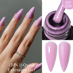 MEET ACROSS 7ml Dark Color Glitter Top Coat Gel For Nails Brocade Powder 2 In 1 Chameleon Nail Art Gel Varnish Manicure