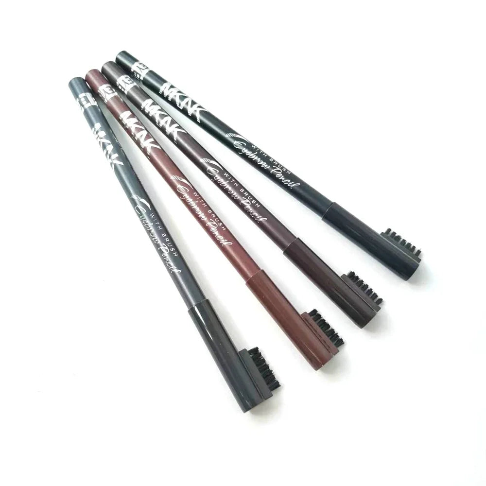 2 In 1 Eyebrow Pencil With Brush Sweat Proof Eyeliner Makeup Pen Professional Defining & Filling Tool Easy Application Cosmetics