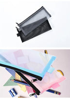 Makeup Brush Travel Case Cosmetic Toiletry Bag Organizer for Men Women Beauty Tools Zipper Mesh Pouch Wash Storage Pencil Case