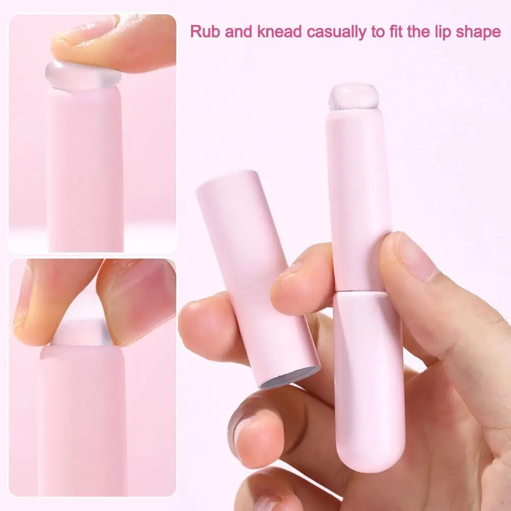 Silicone Angled Round Head Lip Brushes Lipstick Brush Applicator Reusable Multi Functional Lip Brushes Lip Gloss Makeup Brushes