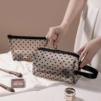 Makeup Bag Outdoor Personalized Transparent Nylon Mesh Cosmetic Bags Pouch Travel Organizer Zipper Beach Makeup Women's Purse