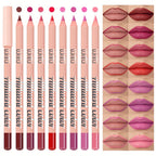 USHAS Matte Lip Liner Pencil Nude Lasting Smooth Application for Perfect Outline & Filling High Pigment Lipstick Contour Makeup