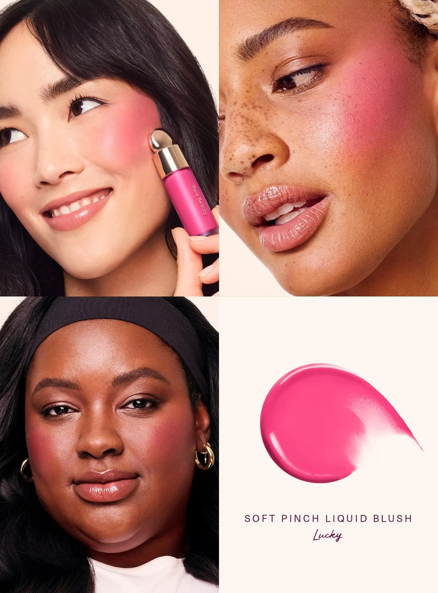 Rare Beauty Long-lasting Ultra-pigmented Liquid Blush Mistake-proof Seamless Airy Lightweight Worth Virtue Hope Joy Blush Makeup