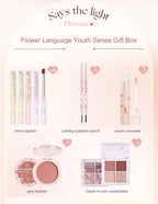 8-Piece Beauty Set with Lipstick, Concealer, Eyeshadow, Eyebrow, and Blush Makeup