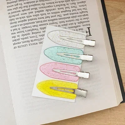 2/4Pcs Acetic No Bend Seamless Hair Clips Side Bangs Barrette Makeup Washing Face Accessories Women Girls Styling Hairpin Coffee