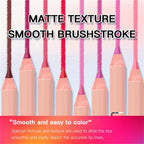USHAS Matte Lip Liner Pencil Nude Lasting Smooth Application for Perfect Outline & Filling High Pigment Lipstick Contour Makeup