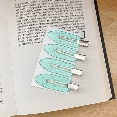 2/4Pcs Acetic No Bend Seamless Hair Clips Side Bangs Barrette Makeup Washing Face Accessories Women Girls Styling Hairpin Coffee