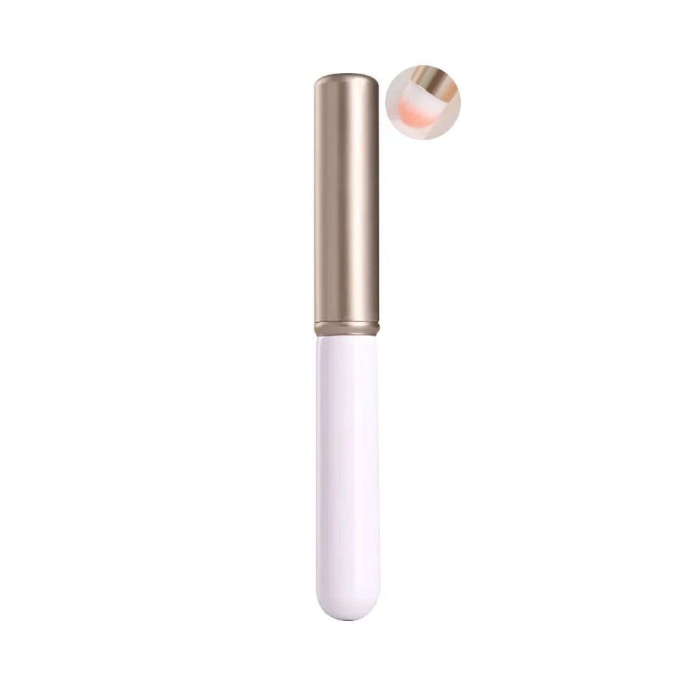 Silicone Angled Round Head Lip Brushes Lipstick Brush Applicator Reusable Multi Functional Lip Brushes Lip Gloss Makeup Brushes