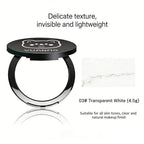 Transparent White Pressed Powder Oil Control Silky Soft Focus Foundation Palette Concealer Brighten Modifying Dullness Makeup