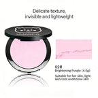 Transparent White Pressed Powder Oil Control Silky Soft Focus Foundation Palette Concealer Brighten Modifying Dullness Makeup
