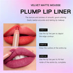 USHAS Matte Lip Liner Pencil Nude Lasting Smooth Application for Perfect Outline & Filling High Pigment Lipstick Contour Makeup