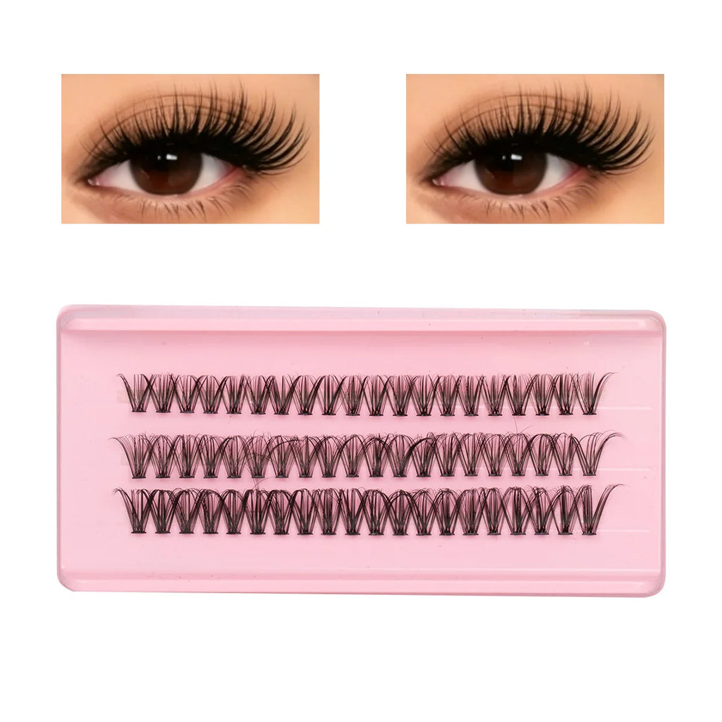 DIY Cluster Lash Large Capacity Mixed Lengths Curl Dense Eyelash Extension 3D Wispy Lash Suitable for Party and Stage Makeup
