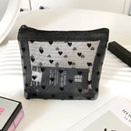 Makeup Bag Outdoor Personalized Transparent Nylon Mesh Cosmetic Bags Pouch Travel Organizer Zipper Beach Makeup Women's Purse