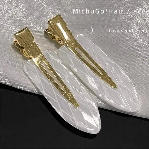 2/4Pcs Acetic No Bend Seamless Hair Clips Side Bangs Barrette Makeup Washing Face Accessories Women Girls Styling Hairpin Coffee