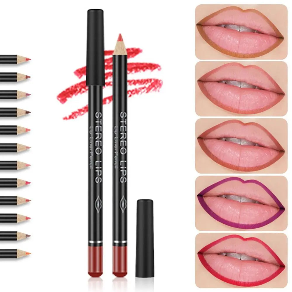 Luxury Long-Lasting Matte Lip Liner Plumping Lip Perfect Outline Filling Makeup Lipliner Waterproof Smooth Lipstick Pencil