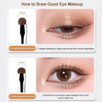 Soft Hairs Eye Makeup Brush Plastic Handle Small Tapered Brush for for Highlighting Eyeshadow/Sleeping Silkworms/Under Eyes