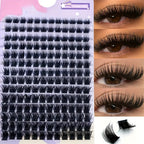 MIAOJIE DIY Clusters Eyelashes 0.07mm D Curl 9-16mm Mixed Natural Eyelash Extension DD Curl Personal Eyelash Cluster Makeup Tool