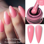 MEET ACROSS 7ml Dark Color Glitter Top Coat Gel For Nails Brocade Powder 2 In 1 Chameleon Nail Art Gel Varnish Manicure