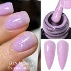 MEET ACROSS 7ml Dark Color Glitter Top Coat Gel For Nails Brocade Powder 2 In 1 Chameleon Nail Art Gel Varnish Manicure