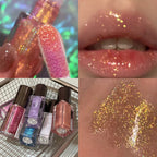 HERORANGE Glittering Mirror Lip Glaze, Watery Shimmering Light Lip Gloss Makeup 6 Colors, Hydrating Moisturizing, Long Lasting