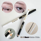 Wooden Dual-use Black Eyeliner Eyebrow Highgloss Pencil 3 In 1 Lasting Non Smudg White Silkworm Brighten Eye Shadow Stick Makeup