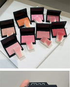Low Saturation Silky Bean Paste Red Rouge Powder Single Color Natural Matte Cheek Blush Makeup Face Contouring Cheek Tint