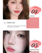 Low Saturation Silky Bean Paste Red Rouge Powder Single Color Natural Matte Cheek Blush Makeup Face Contouring Cheek Tint