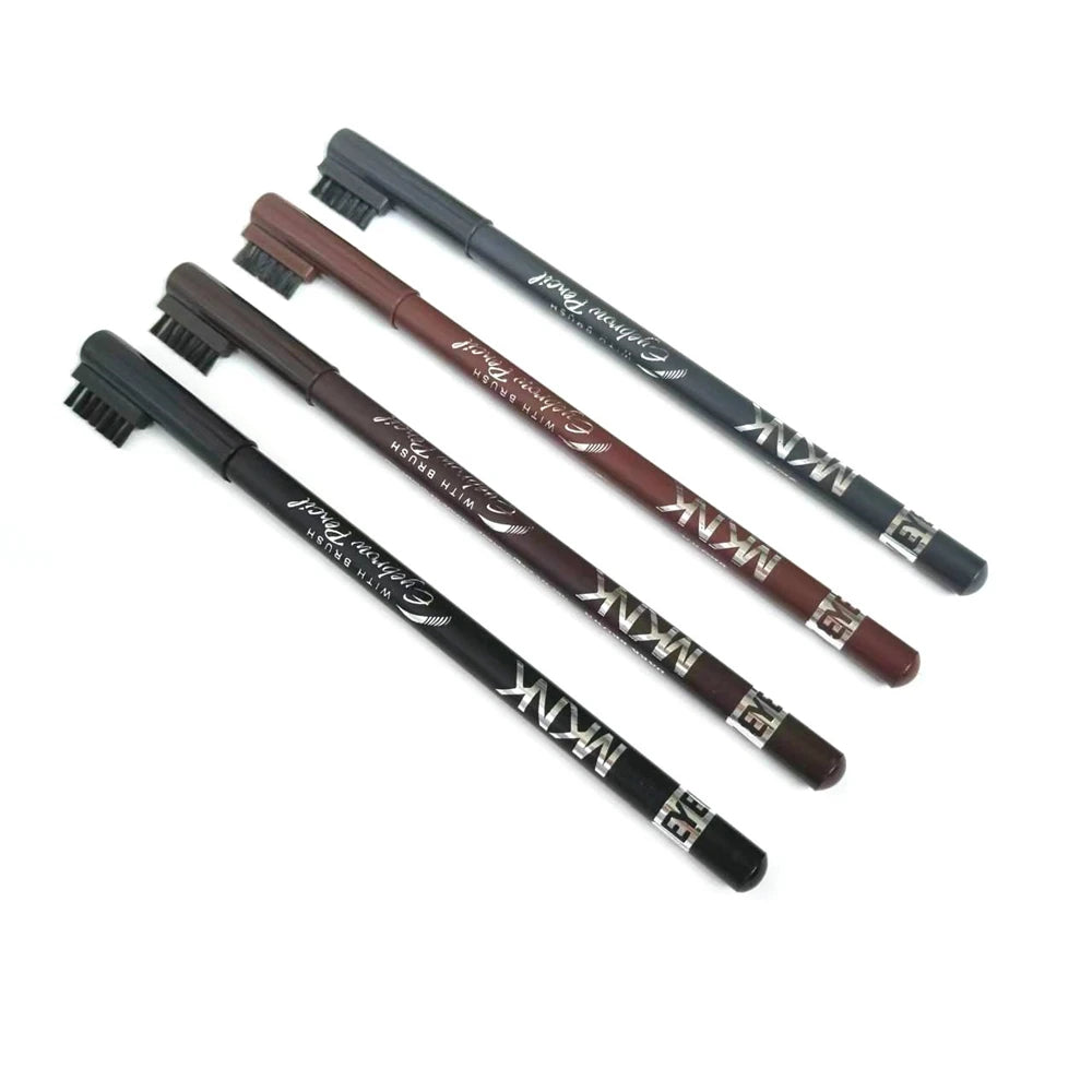 2 In 1 Eyebrow Pencil With Brush Sweat Proof Eyeliner Makeup Pen Professional Defining & Filling Tool Easy Application Cosmetics