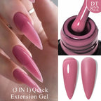 MEET ACROSS 7ml Dark Color Glitter Top Coat Gel For Nails Brocade Powder 2 In 1 Chameleon Nail Art Gel Varnish Manicure