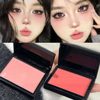 Low Saturation Silky Bean Paste Red Rouge Powder Single Color Natural Matte Cheek Blush Makeup Face Contouring Cheek Tint
