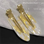2/4Pcs Acetic No Bend Seamless Hair Clips Side Bangs Barrette Makeup Washing Face Accessories Women Girls Styling Hairpin Coffee
