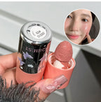 QIBEST New Velvet Matte Liquid Blusher Sponge Head Rendering Moisturizing Long-lasting Beauty Natural Cheek Face Blush Makeup