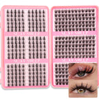 DIY Cluster Lash Large Capacity Mixed Lengths Curl Dense Eyelash Extension 3D Wispy Lash Suitable for Party and Stage Makeup