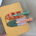 Geometry Traceless Hairpin Cute Cherry Bangs Clip Fruit Hairpin Duckbill Clip Korean Style Makeup Hair Clip Kids