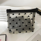 Makeup Bag Outdoor Personalized Transparent Nylon Mesh Cosmetic Bags Pouch Travel Organizer Zipper Beach Makeup Women's Purse