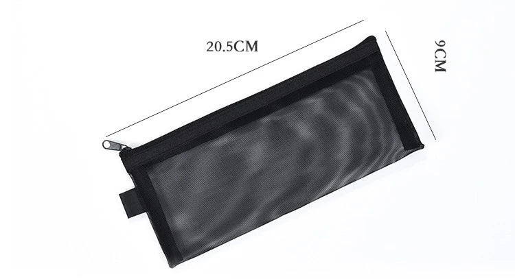 Makeup Brush Travel Case Cosmetic Toiletry Bag Organizer for Men Women Beauty Tools Zipper Mesh Pouch Wash Storage Pencil Case