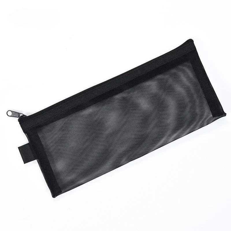 Makeup Brush Travel Case Cosmetic Toiletry Bag Organizer for Men Women Beauty Tools Zipper Mesh Pouch Wash Storage Pencil Case