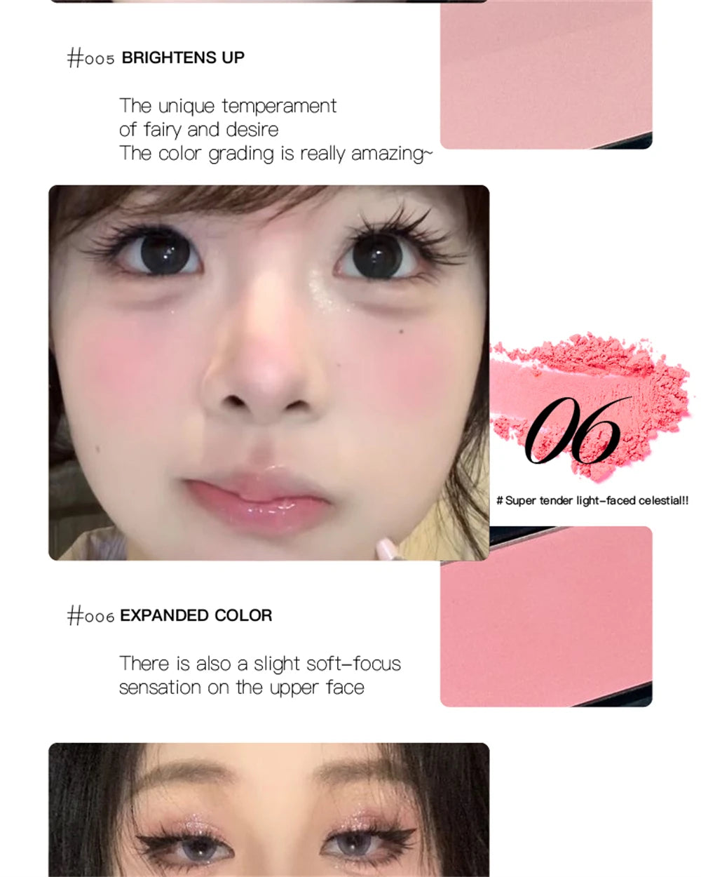 Low Saturation Silky Bean Paste Red Rouge Powder Single Color Natural Matte Cheek Blush Makeup Face Contouring Cheek Tint
