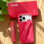 RHODE Lip Gloss Phone Case Silicone Protective Cases Makeup Lipstick Holder Set for IPhone 14 15 16 17 Pro Max Air 13 12 11 Plus
