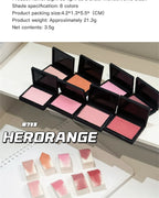 Low Saturation Silky Bean Paste Red Rouge Powder Single Color Natural Matte Cheek Blush Makeup Face Contouring Cheek Tint