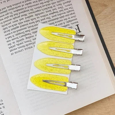 2/4Pcs Acetic No Bend Seamless Hair Clips Side Bangs Barrette Makeup Washing Face Accessories Women Girls Styling Hairpin Coffee