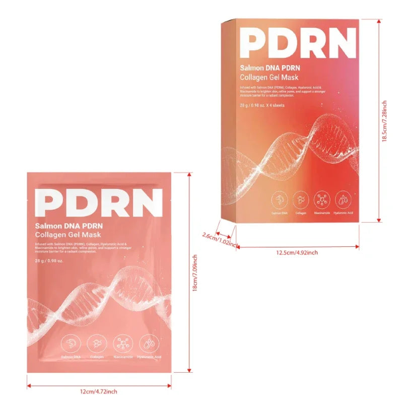 Niacinamide Pdrn Salmon Facial Mask,Collagen Moisturizing Repairing Mask,Smoothing Brightening Multi-effect Daily Skincare Mask