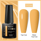 MEET ACROSS 7ml Dark Color Glitter Top Coat Gel For Nails Brocade Powder 2 In 1 Chameleon Nail Art Gel Varnish Manicure