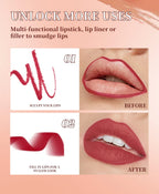 Lipstick Contouring Pencil Lip Liner 6 Color Velvet Matte Waterproof Long Lasting Smudge Proof Lip Stick Lips Makeup Cosmetic