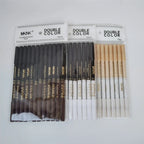 Wooden Dual-use Black Eyeliner Eyebrow Highgloss Pencil 3 In 1 Lasting Non Smudg White Silkworm Brighten Eye Shadow Stick Makeup