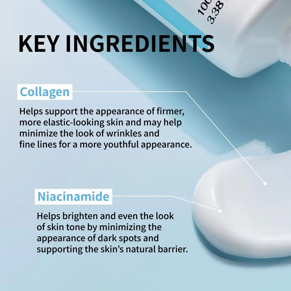 Moisturizing Cream Centella Asiatica, Niacinamide, Hyaluronic Acid, Collagen For Wrinkles, Fine Lines, Dark Spots, Dry Skin