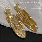 2/4Pcs Acetic No Bend Seamless Hair Clips Side Bangs Barrette Makeup Washing Face Accessories Women Girls Styling Hairpin Coffee