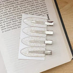 2/4Pcs Acetic No Bend Seamless Hair Clips Side Bangs Barrette Makeup Washing Face Accessories Women Girls Styling Hairpin Coffee
